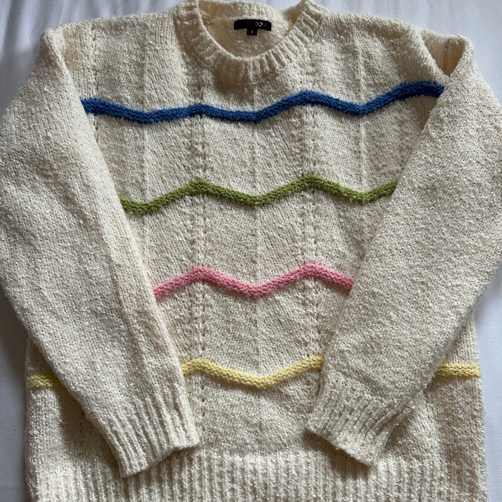 Colorful stripe cozy sweater size small